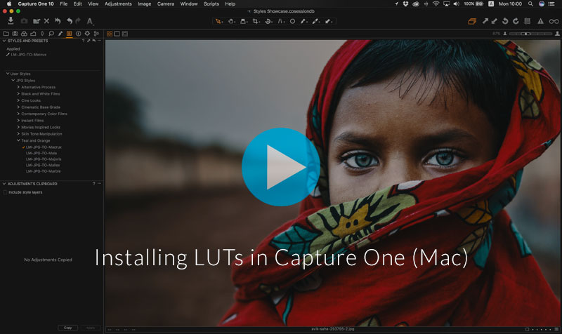 Capture One Styles Install