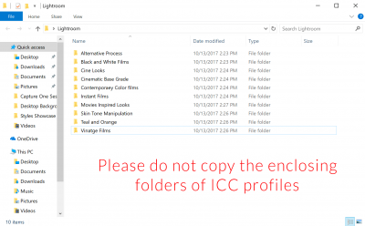 how to install icc profile lightroom