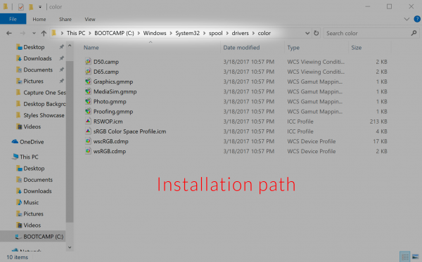 how to install icc profile lightroom