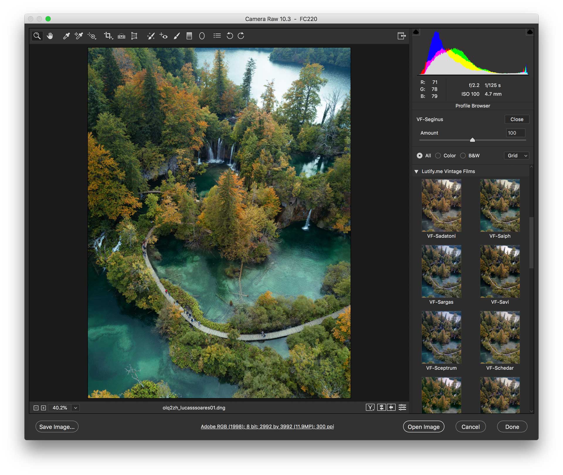 camera raw update for lightroom 5.7.1