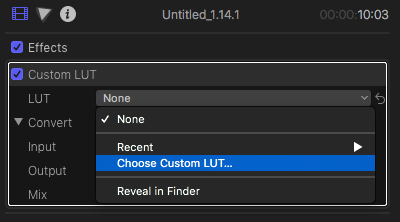 3d luts for final cut pro x