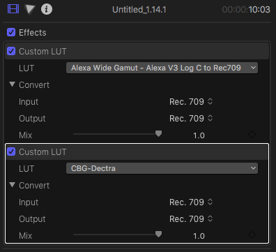 cinema luts for final cut pro